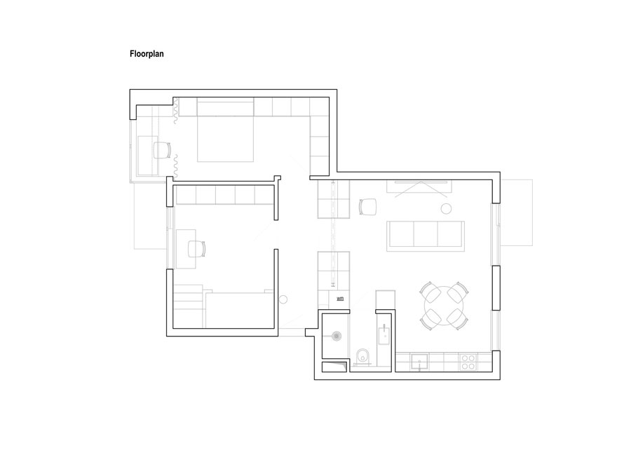 Kleine designbadkamer door architect Emil Dervish