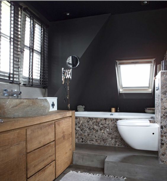 Aardetinten badkamer