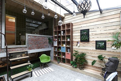 Badkamer aan de binnentuin