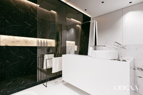Badkamer met een modern klassiek ontwerp