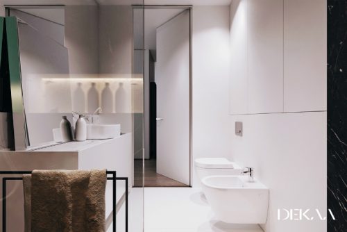 Badkamer met een modern klassiek ontwerp