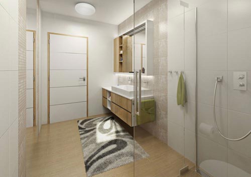 Badkamer ontwerp voor moderne villa