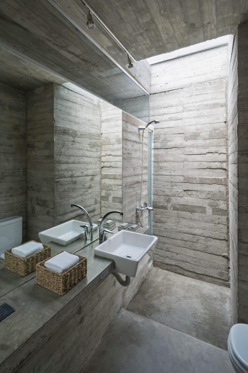 Badkamer ontwerp volledig van beton