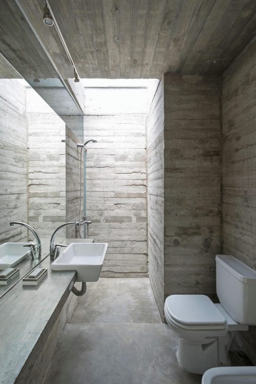 Badkamer ontwerp volledig van beton