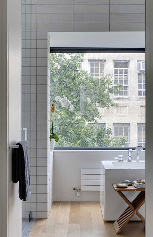 Badkamer van typisch Amerikaans huis