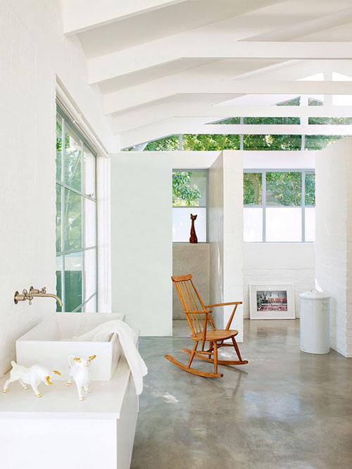 Badkamers van een industriële vintage woning