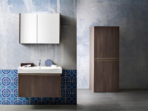 Badmeubel collectie met kast voor wasmachine en droger