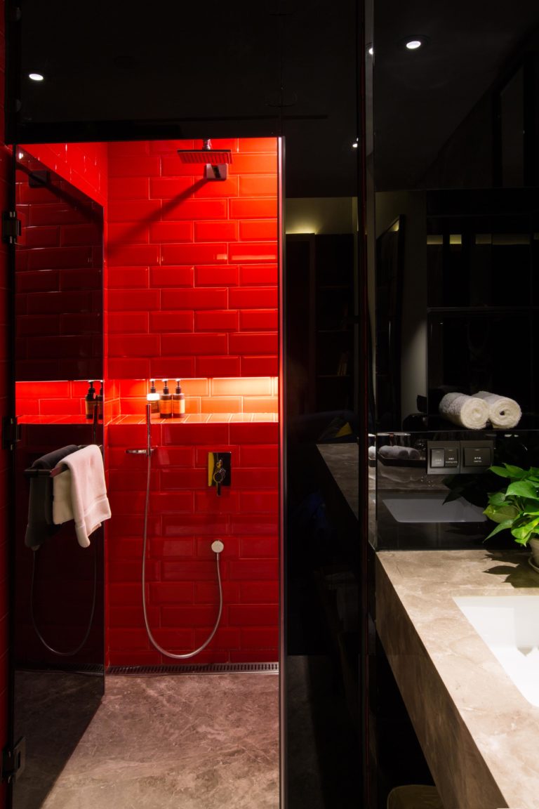 Bijzondere badkamer van Wonderful Hotel in Taipei