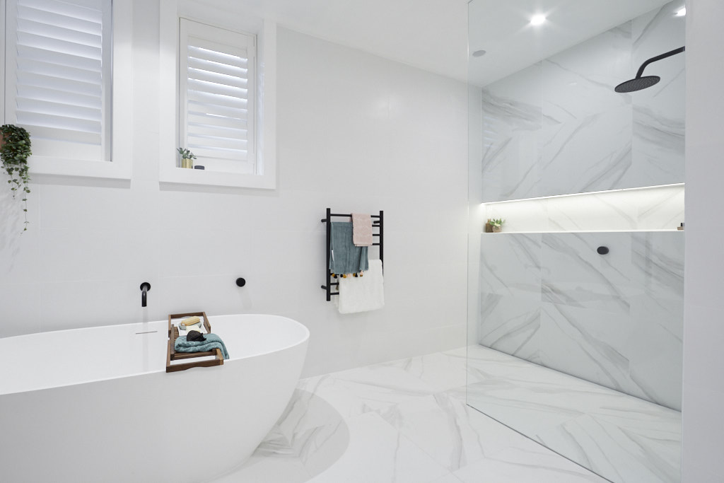 De luxe badkamer verbouwing door Kerrie Spence