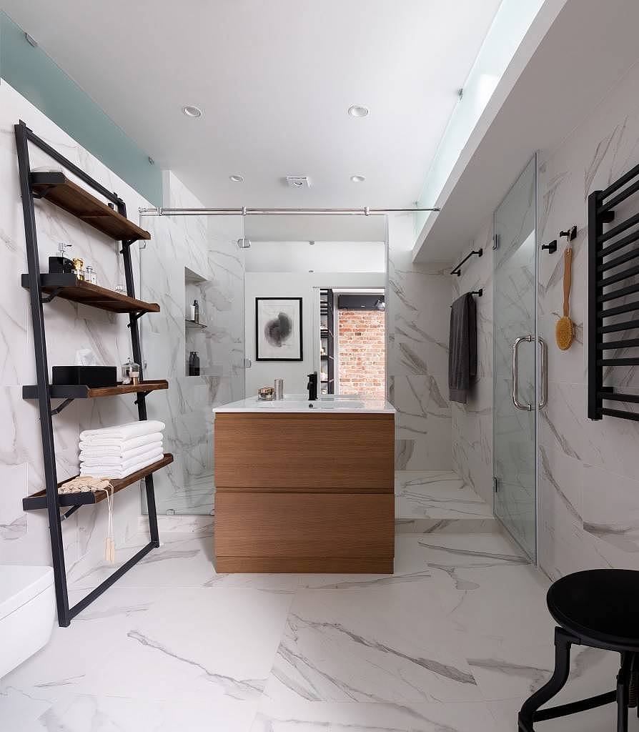 Exclusieve badkamer van een loft appartement