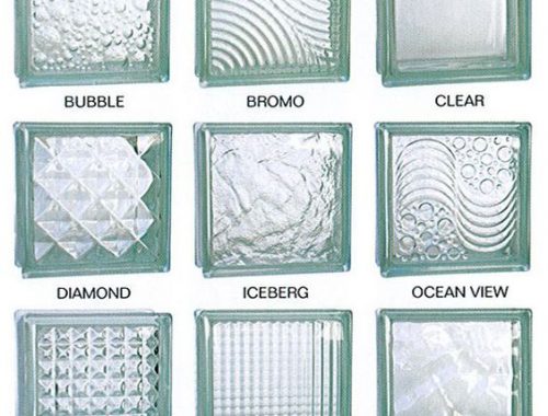 Glazen bouwstenen in de badkamer