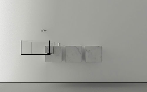 Glazen wastafel Kub Basin