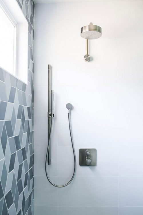 Grijs blauwe geometrische patroontegels