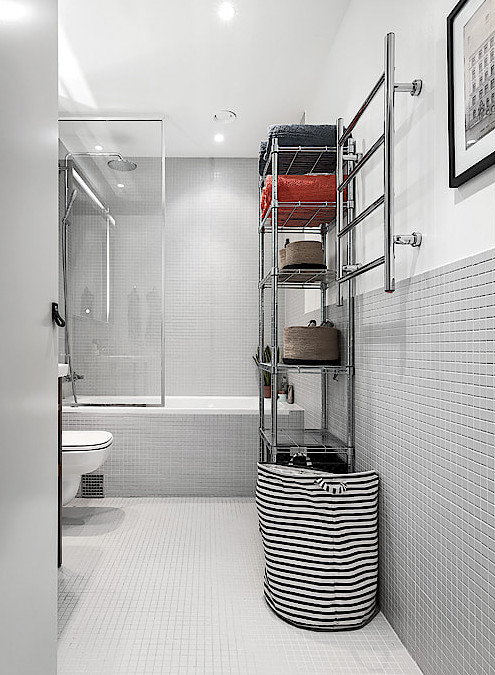 Grijze mozaïektegels voor een eenvoudige leuke look