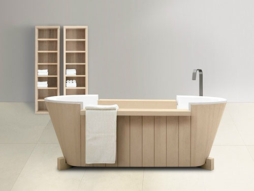 Houten bad van Norvegia collectie