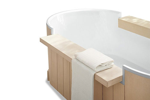 Houten bad van Norvegia collectie