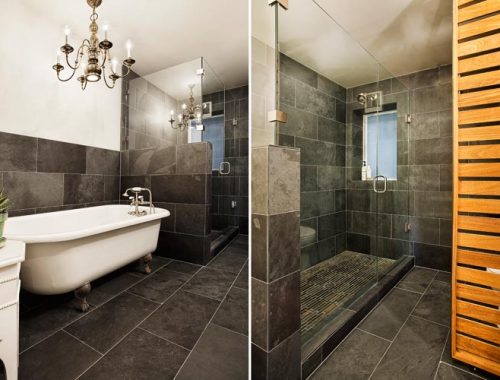 In deze badkamer is er gekozen voor de combinatie van klassiek en modern