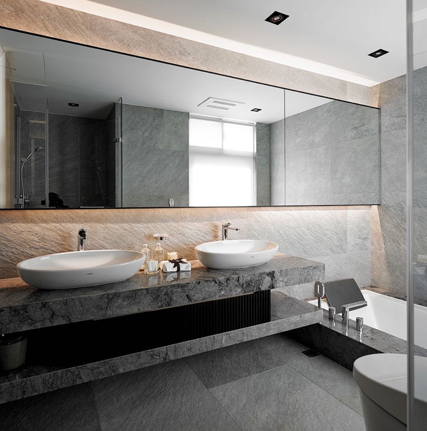 In deze badkamer zijn ze iets verder gegaan dan normaal luxe!