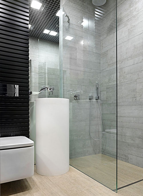 Kleine badkamer van een appartement van 34m2