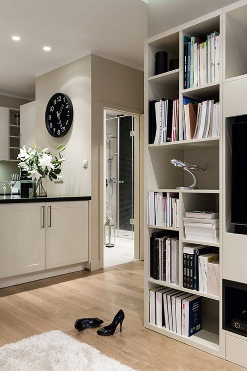 Kleine badkamer met l-indeling