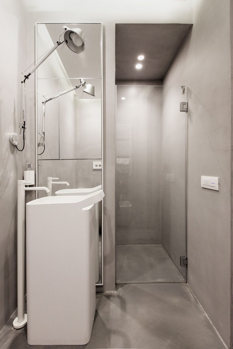 Ongebruikt grijze badkamer – Badkamers voorbeelden OB-99