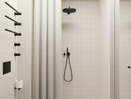 Kleine designbadkamer door architect Emil Dervish