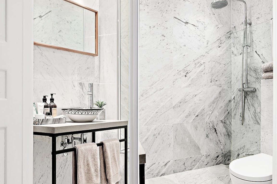 Kleine exclusieve badkamer van 3m2