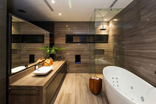 Luxe badkamer met eiken houten look
