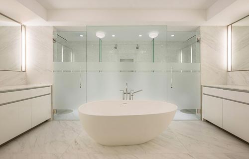 Luxe minimalistisch badkamer