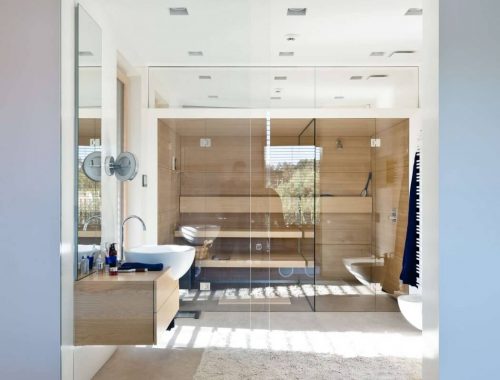 Luxe moderne badkamer met sauna
