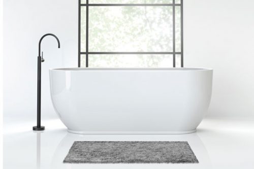 Matzwarte vrijstaande kraan