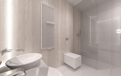 Minimalistische badkamer uit Polen