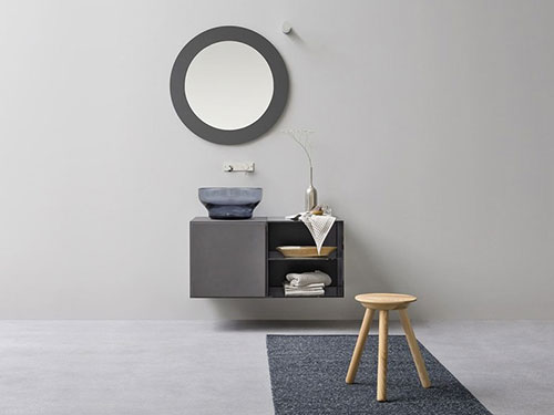 Minimalistische kleine zwevende badkamermeubel Esperanto