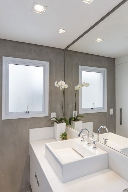 Moderne badkamer met Beton Ciré