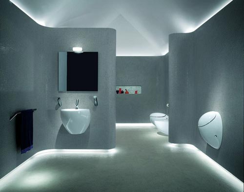 Moderne badkamer met led verlichting