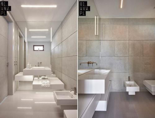 Moderne badkamer met kubussen thema