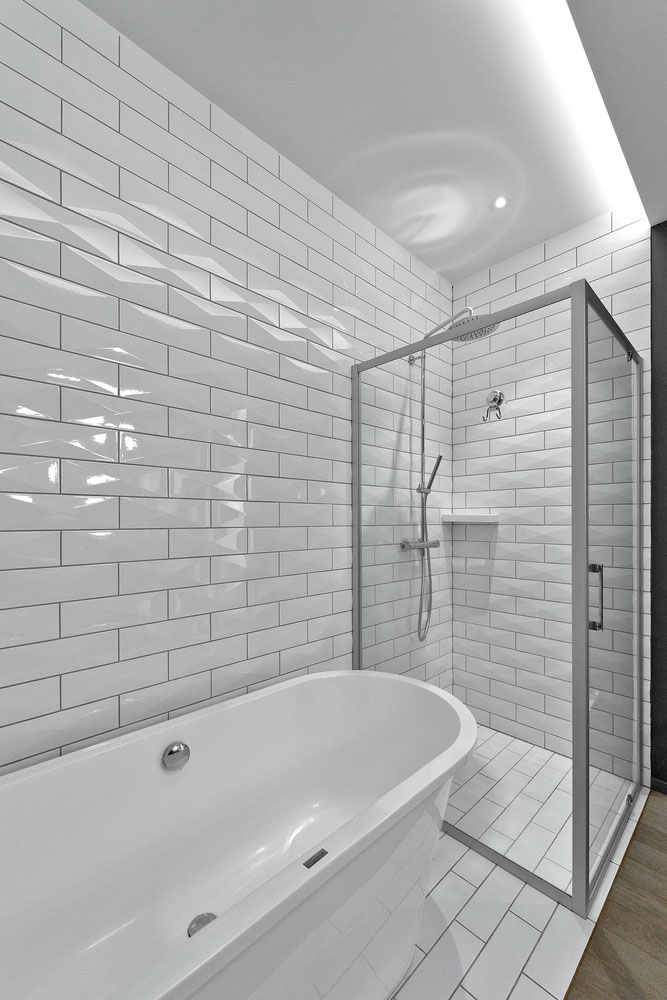 Moderne badkamer van een moderne vrijstaande villa van 275m2