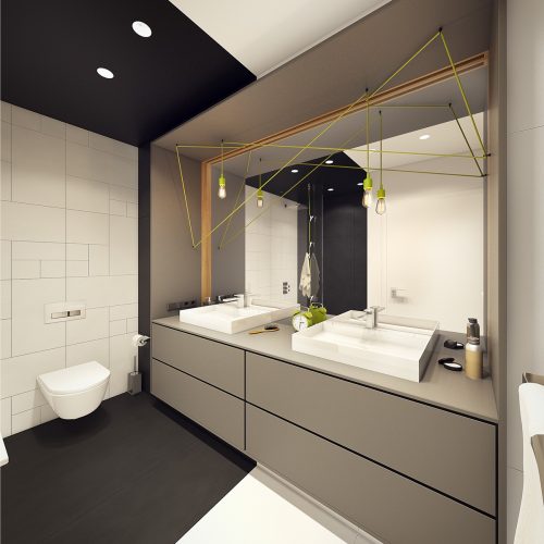 Moderne design badkamer door ontwerpbureau PLASTERLINA