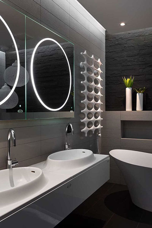 Moderne design badkamer in penthouse appartement