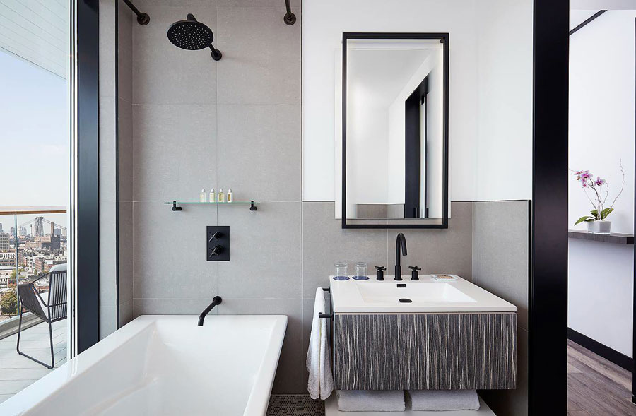Moderne design badkamer van The William Vale hotel