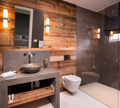 Moderne natuurlijke badkamer