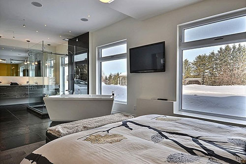 Moderne badkamer slaapkamer combinatie