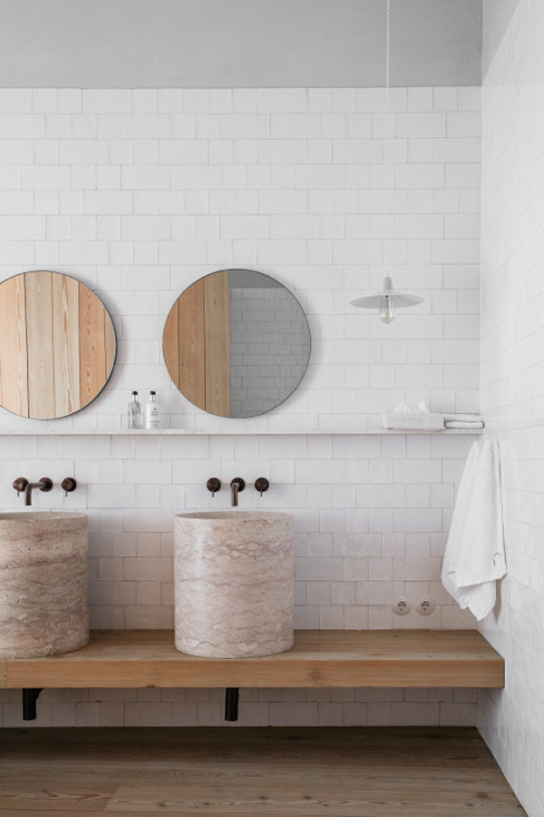 Natuurlijke serene badkamer van Santa Clara 1728