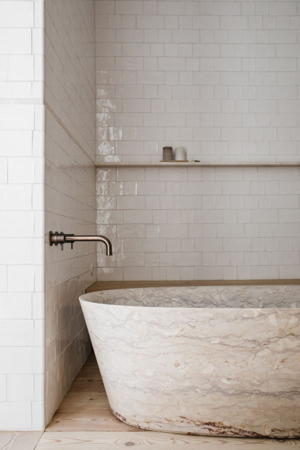 Natuurlijke serene badkamer van Santa Clara 1728