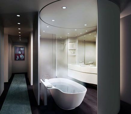 Ovale moderne badkamer