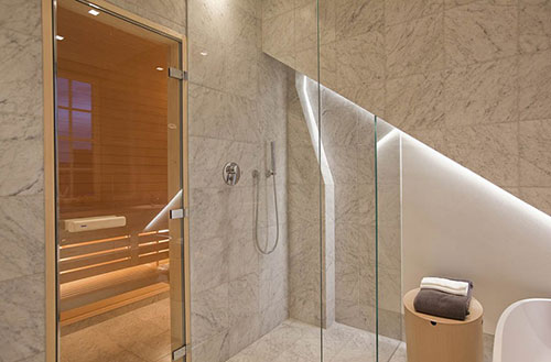 Penthouse badkamer in Stockholm