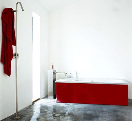 Rode badkamers voorbeelden