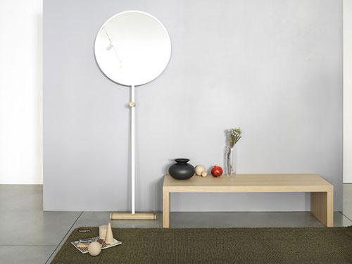 Staande badkamerspiegel is van Giulietta