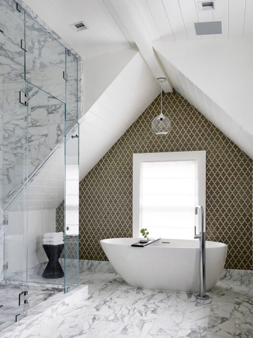 Stijlvolle badkamer traditionele Amerikaanse woning
