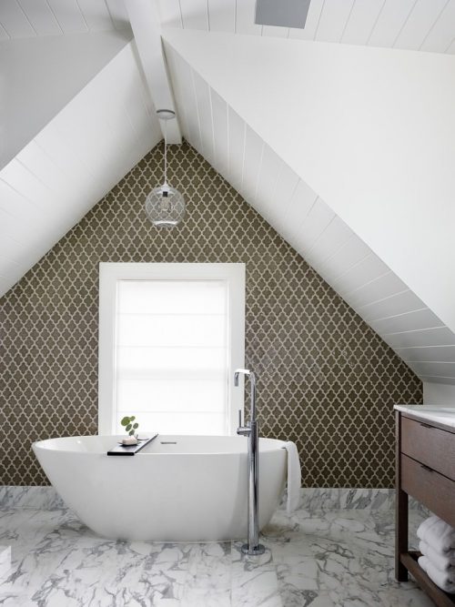 Stijlvolle badkamer traditionele Amerikaanse woning